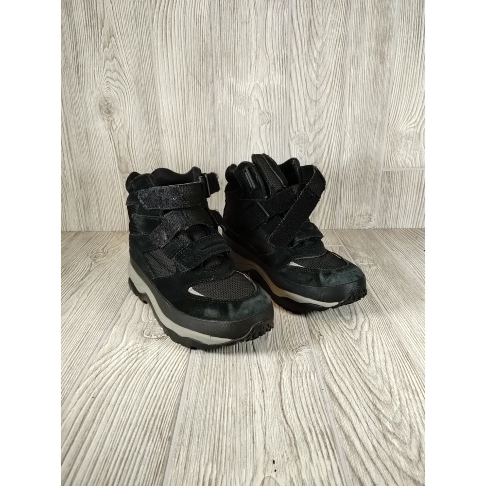 L.L Bean Hi Top Hook Loop Straps Black Hiking Snow Shoes Boots Womens 7.5 Medium
